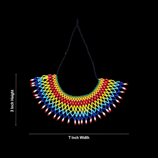 Moti Mala - 3 x 7 Inches | Multicolour Pearl Mala/ Artificial Jewellery for Deity - Neck & Body Accessories