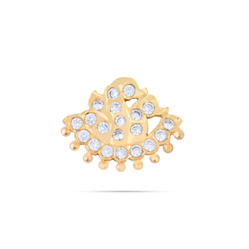 Nose Pin - 0.75 x 0.75 Inches | AD Stone Artificial Jewelry/ Stone Jewellery for Deity Decor - Head & Face Accessories