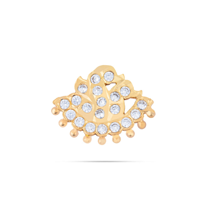 Nose Pin - 0.75 x 0.75 Inches | AD Stone Artificial Jewelry/ Stone Jewellery for Deity Decor - Head & Face Accessories