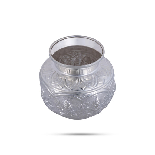 Astalakshmi Design Lota - 4.25 X 3 Inches | Silver Chombu/ Kalash/ Pooja Pot For Pooja And Temple Offerings - Kalash & Pooja Lota