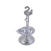 Hanging Lamp - 5 X 2.75 Inches | Silver Hanging Diya/ Thooku Vilakku For Pooja Room And Temple Lighting - Hanging Lamp
