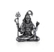 Shiva Statue - 2.25 X 1.75 Inches | Silver Idol/ Antique Polish Sitting Shiv Statue For Pooja Room - German Silver Murties