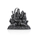 Shiv Family Murti With Base - 2.5 X 2.25 Inches | Silver Idol/ Antique Polish Shiva Family Statue For Pooja - German Silver Murties