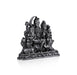 Shiv Family Murti With Base - 2.5 X 2.25 Inches | Silver Idol/ Antique Polish Shiva Family Statue For Pooja - German Silver Murties