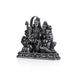 Shiv Family Murti With Base - 2.5 X 2.25 Inches | Silver Idol/ Antique Polish Shiva Family Statue For Pooja - German Silver Murties
