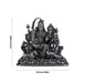 Shiv Family Murti With Base - 2.5 X 2.25 Inches | Silver Idol/ Antique Polish Shiva Family Statue For Pooja - German Silver Murties