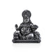 Kuber Statue Sitting On Sinhasan - 2 X 1.5 Inches | Silver Idol/ Antique Polish Kubera Statue For Wealth Pooja - German Silver Murties