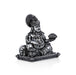 Kuber Statue Sitting On Sinhasan - 2 X 1.5 Inches | Silver Idol/ Antique Polish Kubera Statue For Wealth Pooja - German Silver Murties