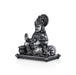 Kuber Statue Sitting On Sinhasan - 2 X 1.5 Inches | Silver Idol/ Antique Polish Kubera Statue For Wealth Pooja - German Silver Murties