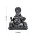 Kuber Statue Sitting On Sinhasan - 2 X 1.5 Inches | Silver Idol/ Antique Polish Kubera Statue For Wealth Pooja - German Silver Murties