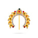 Gold Polish Hair Arch- 2.75 X 3 Inch | Multicolour Stone Jewellery/ Hair Accessory/ Artificial Jewelry For Deity - Head & Face Accessories