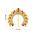 Gold Polish Hair Arch- 2.75 X 3 Inch | Multicolour Stone Jewellery/ Hair Accessory/ Artificial Jewelry For Deity - Head & Face Accessories