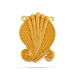 Nagabaranam Pendant - 1 x 0.75 Inches | Gold Polish Pendant / Dollar For Deity - Mala & Pendant
