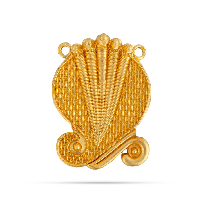Nagabaranam Pendant - 2.25 x 1.5 Inches | Gold Polish Pendant / Dollar For Deity - Mala & Pendant