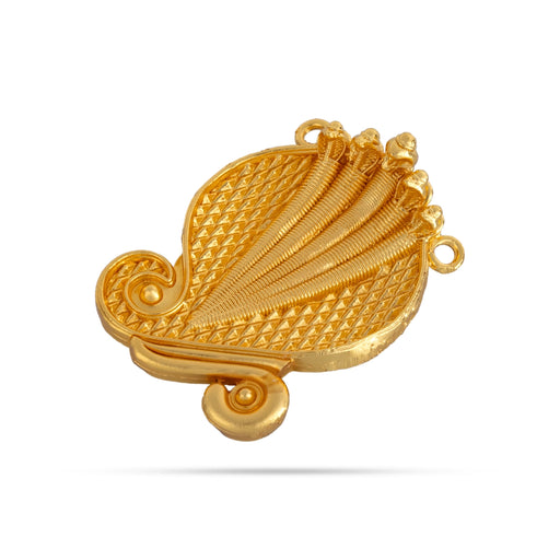Nagabaranam Pendant - 2.25 x 1.5 Inches | Gold Polish Pendant / Dollar For Deity - Mala & Pendant
