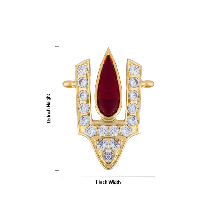 Perumal Namam - 1.5 x 1 Inches | Thenkalai Vishnu Tilak/ Stone Vishnu Namam For Deity Decor