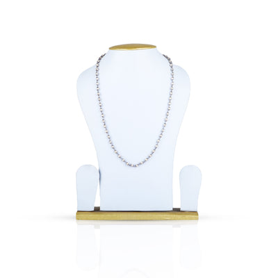 Tulasi Mala With White Metal Cup - 12 Inches | Tulsi Kanthi Mala/ Thulasi Malai/ Tulasi Japa Mala for Men