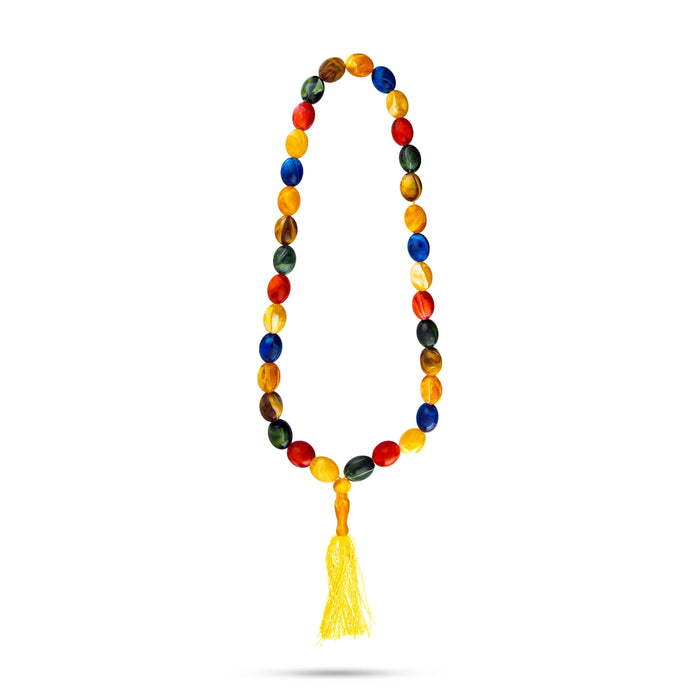 Amber Mala - 25 Inches | 33 Beads Amber Japa Mala/ Amber Stone Beads Mala for Men & Women - Mala & Pendant
