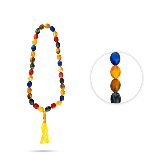 Amber Mala - 25 Inches | Amber Japa Mala/ Amber Stone Beads Mala for Men & Women/ Assorted