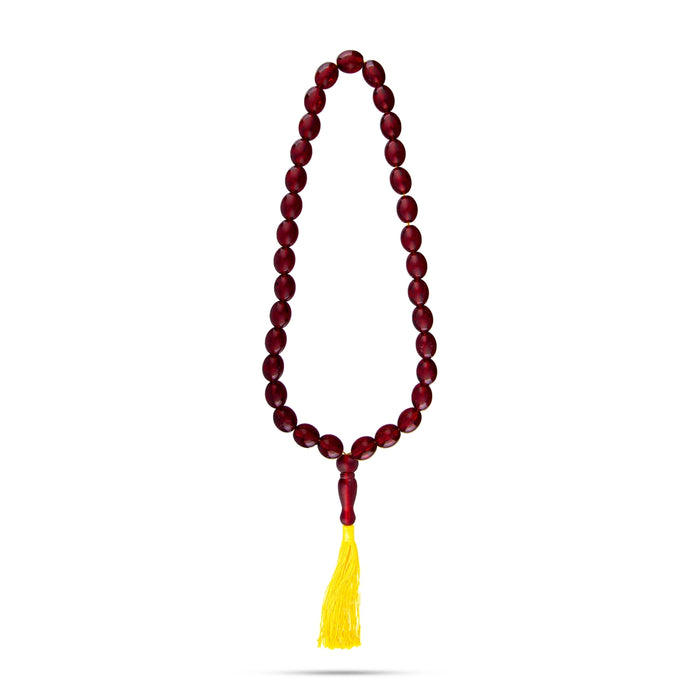 Amber Mala - 25 Inches | 33 Beads Amber Japa Mala/ Amber Stone Beads Mala for Men & Women - Mala & Pendant