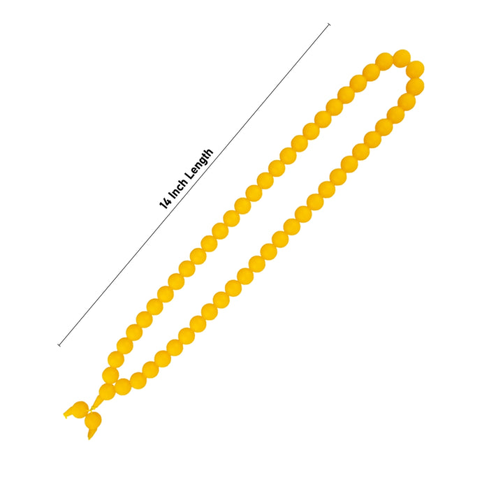 Amber Mala - 14 Inches | Amber Japa Mala/ Amber Stone Beads Mala for Men & Women - Mala & Pendant