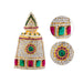 Half Crown - 3 Inch | Stone Mukut/ Kireetam/ Multicolour Stone Kiritam for Deity - Head & Face Accessories