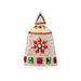 Stone Half Crown - 4 x 2.25 Inches | Stone Kireedam/ Multicolour Stone Mukut for Pooja - Head & Face Accessories