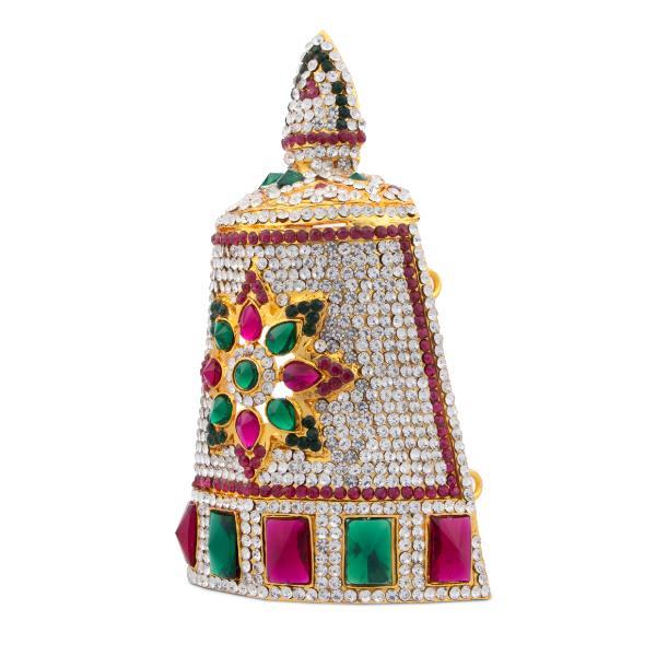 Half Crown - 5 Inch | Stone Mukut/ Kireetam/ Multicolour Stone Kiritam for Deity - Head & Face Accessories