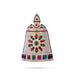 Half Crown - 6.5 x 4.5 Inches | Multicolour Stone Kireedam/ Kiridam/ Mukut for Deity Decor - Head & Face Accessories
