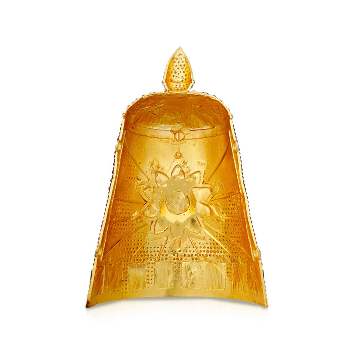 Stone Kireetam - 8 x 5.25 Inches | Multicolour Stone Jewellery/ Half Crown/ Half Kiritam/ Half Mukut for Deity - Head & Face Accessories