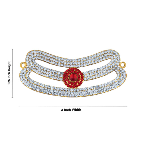 Stone Vibuthi Pattai - 1.25 x 3 Inches | Thiruneer Pattai/ Shiva Vibhuti Pattai for Deity/ 25 Gms Approx - Head & Face Accessories