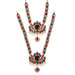 Stone Haram & Stone Necklace Set - 14 x 4 Inches | Multicolour Stone Jewelry/ Jewellery for Deity - Neck & Body Accessories