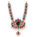 Stone Haram & Stone Necklace Set - 14 x 4 Inches | Multicolour Stone Jewelry/ Jewellery for Deity - Neck & Body Accessories