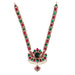 Stone Haram & Stone Necklace Set - 14 x 4 Inches | Multicolour Stone Jewelry/ Jewellery for Deity - Neck & Body Accessories
