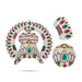 Half Crown With Arch - 10 x 8 Inches | Mukut/ Multicolour Stone Kireedam/ Kiridam for Deity Decor - Head & Face Accessories