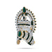Half Crown With Arch - 3.5 x 2.5 Inches | Stone Kireedam/ Stone Mukut/ Half Kiridam for Deity - Head & Face Accessories