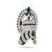 Half Crown With Arch - 3.5 x 2.5 Inches | Stone Kireedam/ Stone Mukut/ Half Kiridam for Deity - Head & Face Accessories