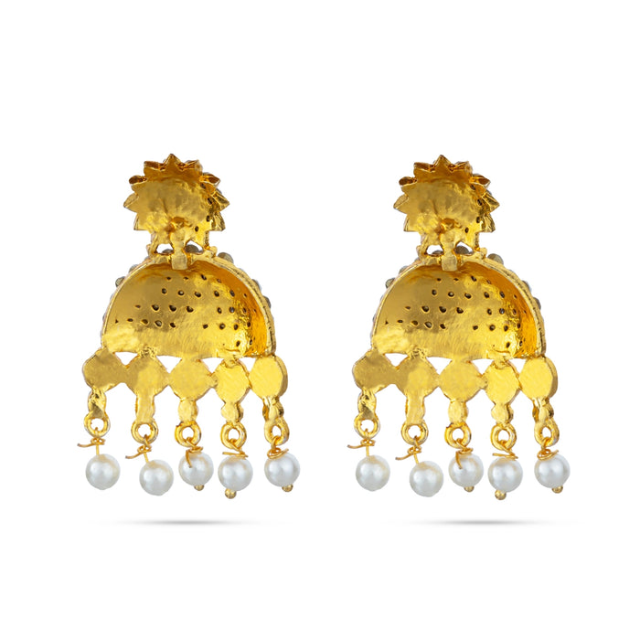 Karnapathakkam Set - 2 Inches | Stone Earings/ Multicolour Stone Ear Set for Deity - Head & Face Accessories