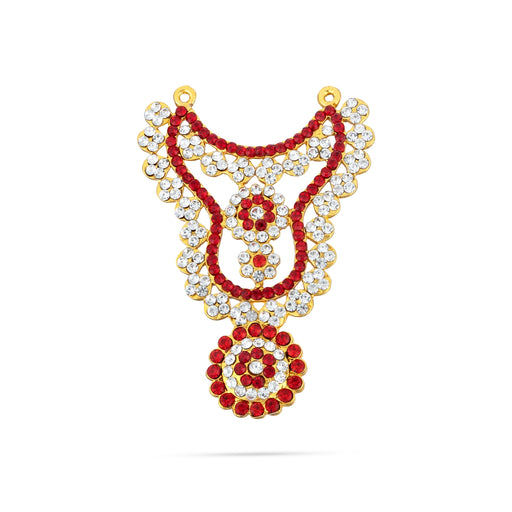 Stone Haram - 3 Inches | Multicolour Stone Jewellery/ Kabai Necklace for Deity - Neck & Body Accessories