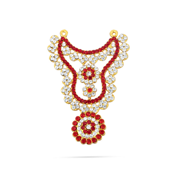 Stone Haram - 3 Inches | Multicolour Stone Jewellery/ Kabai Necklace for Deity - Neck & Body Accessories