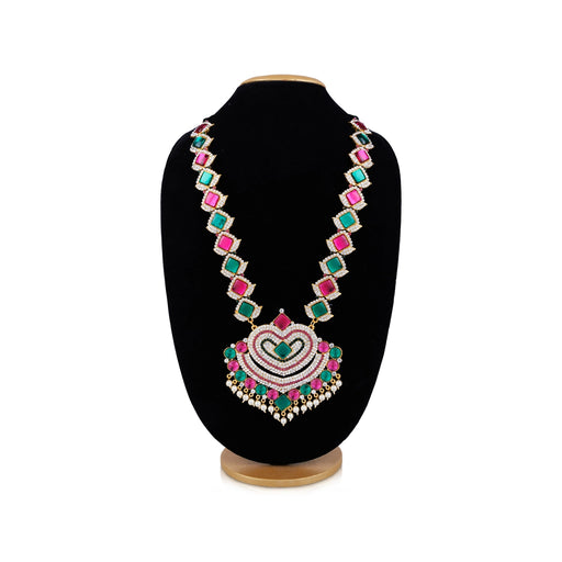 Stone Haram - 14 Inches | Multicolour Stone Jewellery/ Long Necklace for Deity - Neck & Body Accessories