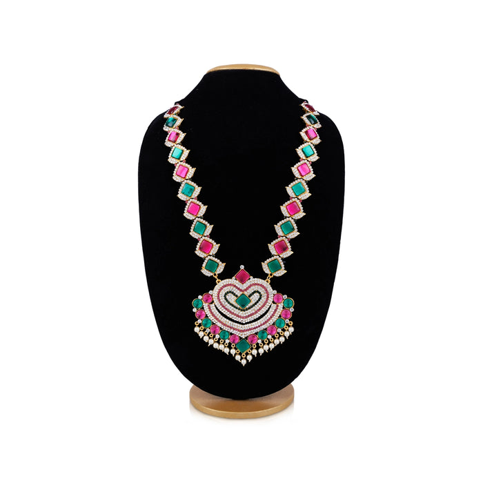 Stone Haram - 14 Inches | Multicolour Stone Jewellery/ Long Necklace for Deity - Neck & Body Accessories