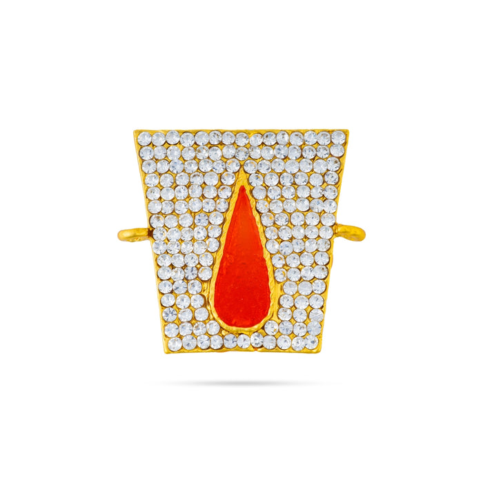 Stone Vishnu Tilak - 1.5 x 1.5 Inches | Stone Perumal Namam/ Vishnu Namam for Deity