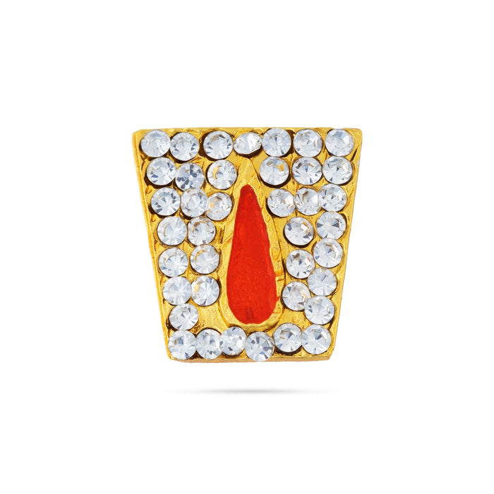 Stone Vishnu Tilak - 0.5 x 0.5 Inches | Stone Perumal Namam/ Vishnu Namam for Deity