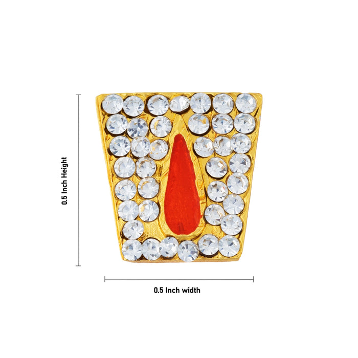 Stone Vishnu Tilak - 0.5 x 0.5 Inches | Stone Perumal Namam/ Vishnu Namam for Deity
