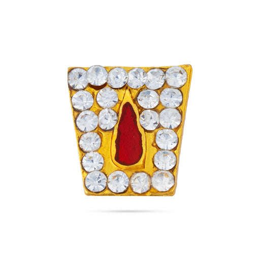 Perumal Namam - 0.5 X 0.5 Inches | Stone Vishnu Tilak / perumal Namam For Deity Decor - Head & Face Accessories