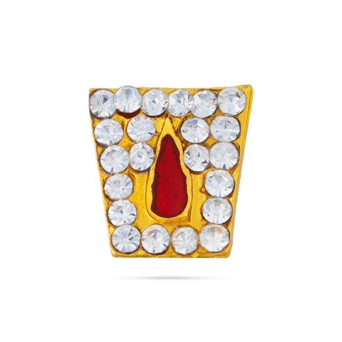 Perumal Namam - 0.5 X 0.5 Inches | Stone Vishnu Tilak / perumal Namam For Deity Decor
