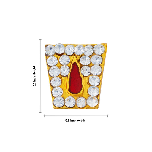 Perumal Namam - 0.5 X 0.5 Inches | Stone Vishnu Tilak / perumal Namam For Deity Decor - Head & Face Accessories