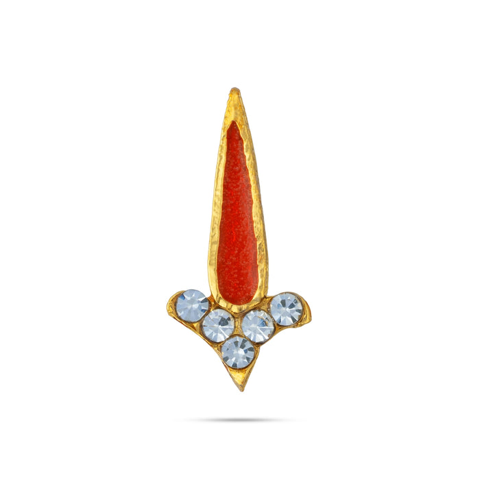 Tilak - 1 x 0.5 Inches | Pottu / Stone Tikka/ Enamel With Stone Design Tilakam