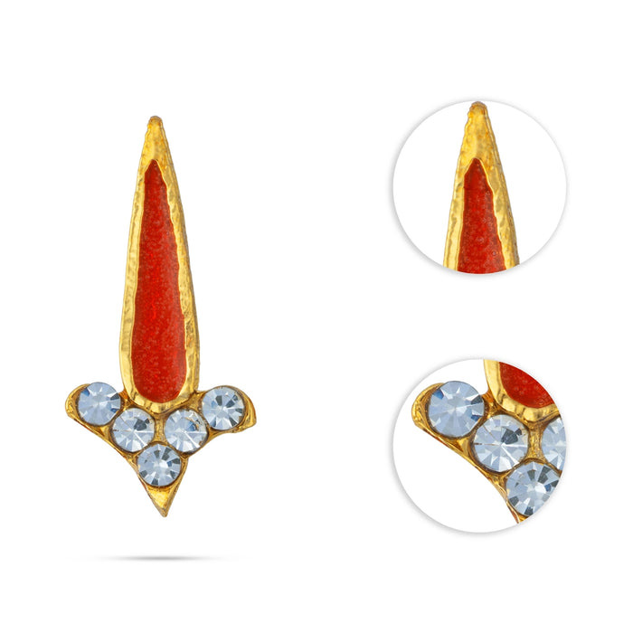 Tilak - 1 x 0.5 Inches | Pottu / Stone Tikka/ Enamel With Stone Design Tilakam